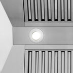 ZLINE 30 Inch Wall Mount Range Hood 400 CFM Stainless Steel Black Matte Shell Stainless Steel Handle (8654STX-BLM-30)