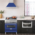 ZLINE 30 Inch Wall Mount Range Hood 4-Speed 400 CFM Stainless Steel Blue Matte Shell LED Lighting (8654STX-BM-30)ZLINE 30 Inch Wall Mount Range Hood 4-Speed 400 CFM Stainless Steel Blue Matte Shell LED Lighting (8654STX-BM-30)