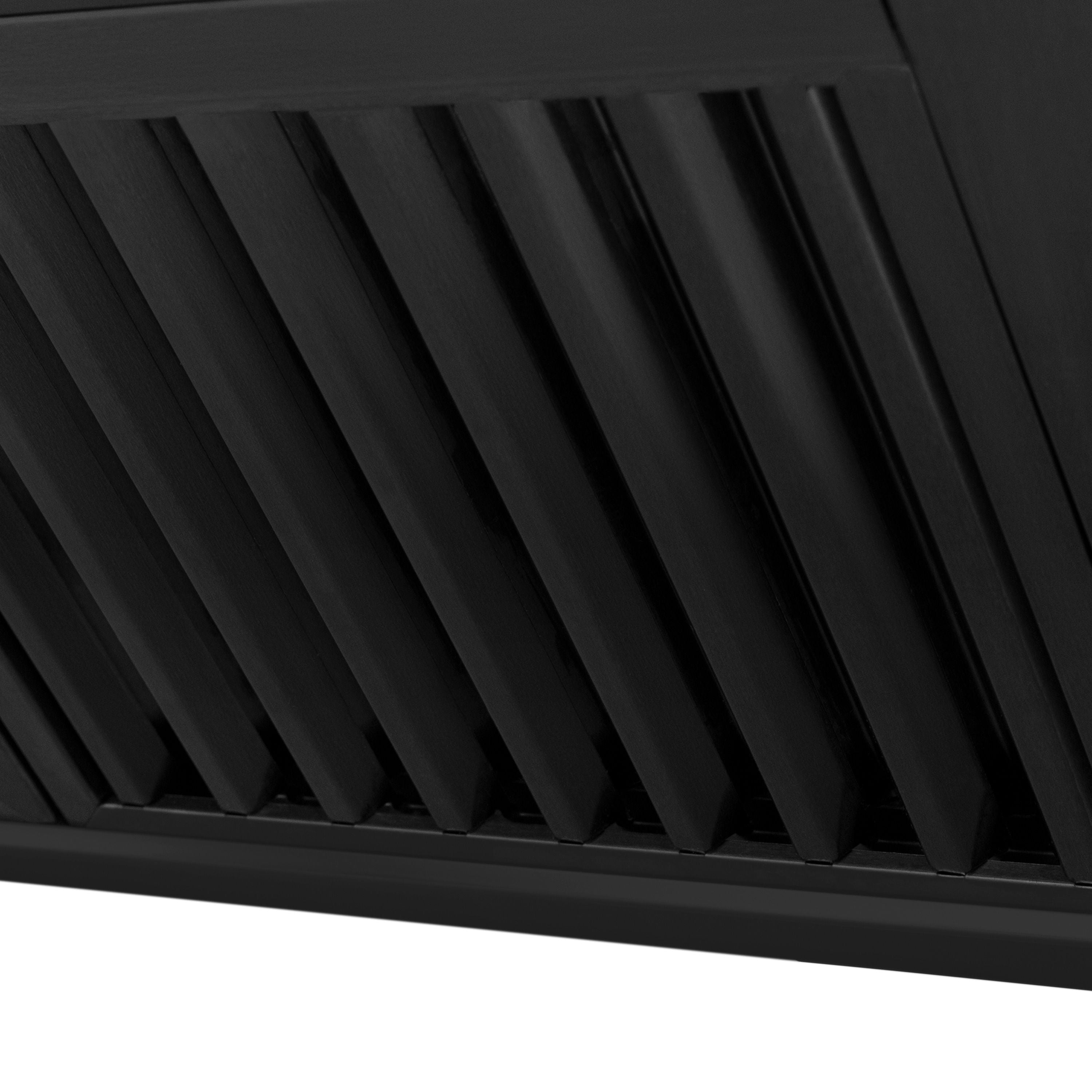 ZLINE 30 Inch Wall Mount Range Hood Black Stainless Steel Gold Handle Autograph Edition (BS655Z-30-G)