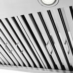 ZLINE 36 in. Wall Mount Range Hood Ducted Stainless Steel 400 CFM LED Lighting (ALP100WL-36)