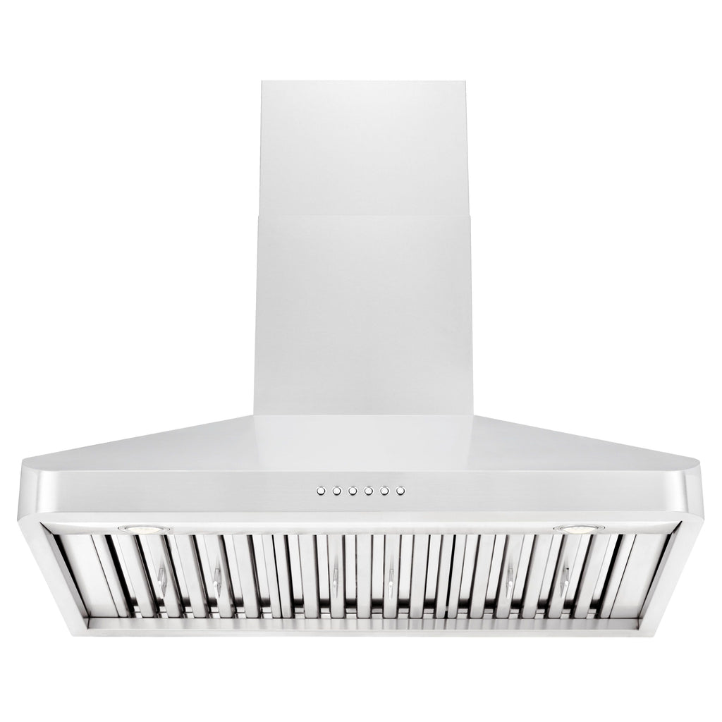 ZLINE 36 in. Wall Mount Range Hood Ducted Stainless Steel 400 CFM LED Lighting (ALP100WL-36)