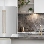 ZLINE Autograph Package - 30" Dual Fuel Range, Range Hood, Dishwasher, Refrigerator in Stainless Steel with Gold Accents, 4KAPR-RARHDWM30-G