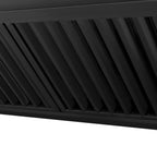 ZLINE 36 in Wall Mount Range Hood 700 CFM Black Stainless Steel Champagne Bronze Handle (BS655Z-36-CB)