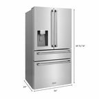 ZLINE Package - 30" Gas Rangetop, Range Hood, Refrigerator, Dishwasher, Double Wall Oven in Stainless Steel