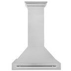 ZLINE 36 in. Wall Mount Range Hood Satin Stainless Steel 400 CFM Stainless Steel Handle (8654SNX-36)