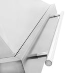 ZLINE 36 in. Wall Mount Range Hood Satin Stainless Steel 400 CFM Stainless Steel Handle (8654SNX-36)