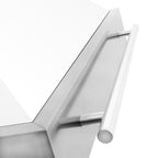 ZLINE 36 Inch Wall Mount Range Hood Satin Stainless Steel White Matte Shell Stainless Steel Handle (8654SNX-WM-36)
