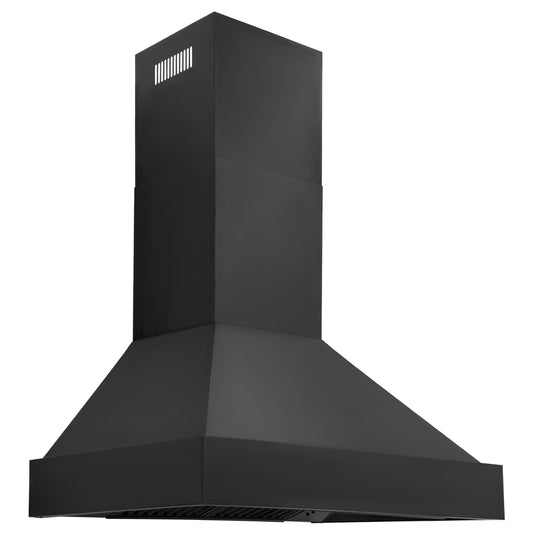 ZLINE 36 in Wall Mount Range Hood 700 CFM Black Stainless Steel (BS655N-36)