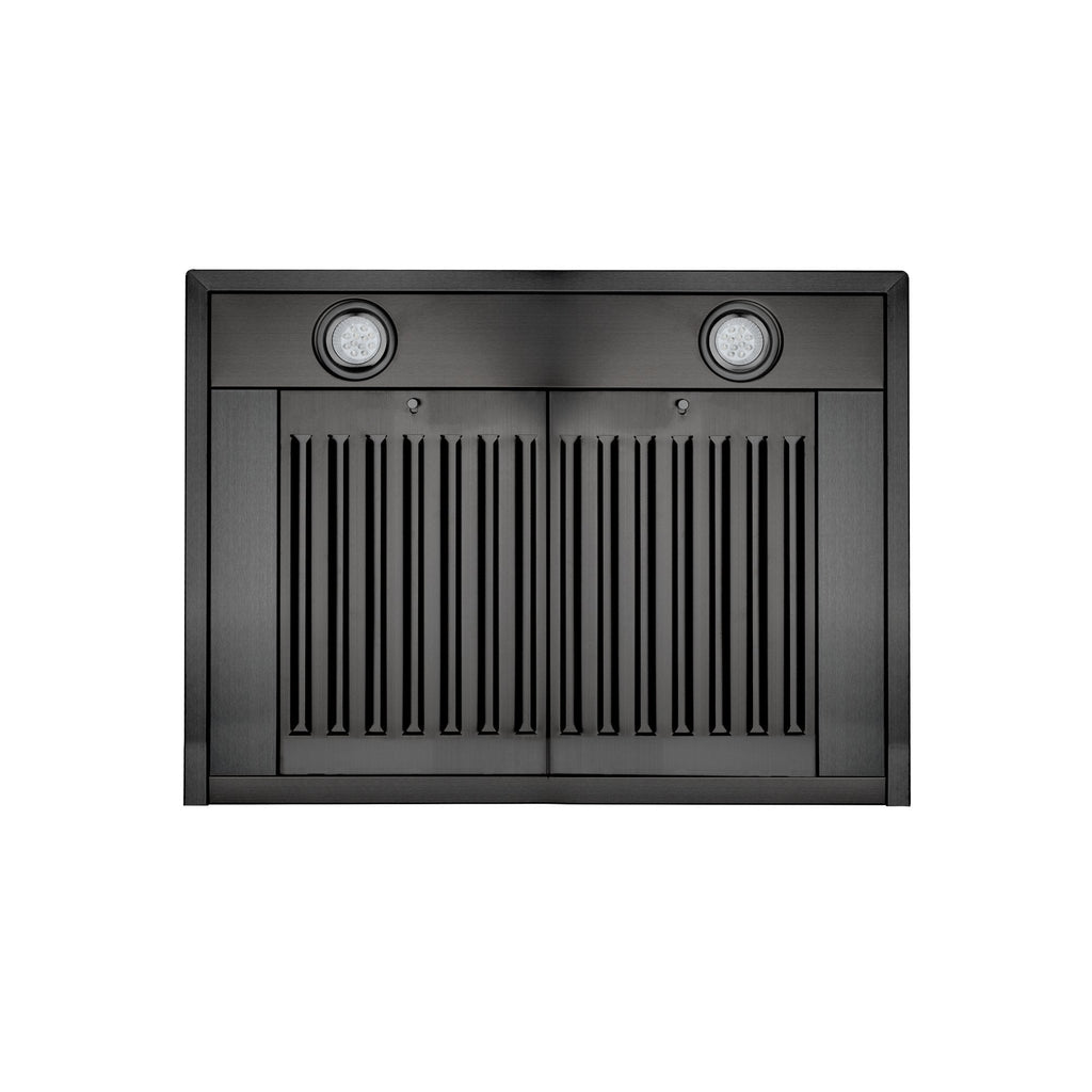 ZLINE Appliance Package - 30 in. Dual Fuel Range, Range Hood, Microwave Oven, and Dishwasher in Black Stainless Steel, 4KP-RABRH30-MODW