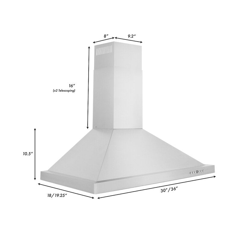 ZLINE Appliance Package - 36 In. Gas Range, Range Hood, Microwave Oven in Stainless Steel, 3KP-RGRHMWO-36