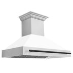 ZLINE Autograph Package - 48" Dual Fuel Range, Range Hood, Refrigerator with Water and Ice Dispenser, Dishwasher with Matte Black Accents