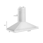 ZLINE Package - 48" Rangetop, Range Hood, Refrigerator with Water and Ice Dispenser, Dishwasher, Double Wall Oven