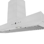ZLINE 48 in. Wall Mount Range Hood Convertible Vent Stainless Steel 4-Speed LED Lighting (KE-48)