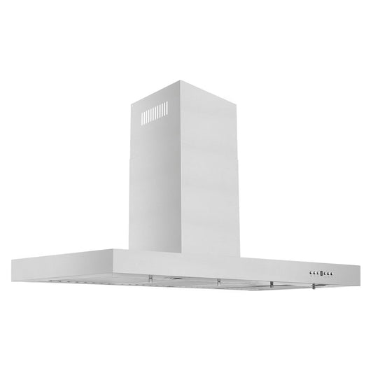 ZLINE 48 in. Wall Mount Range Hood Convertible Vent Stainless Steel 4-Speed LED Lighting (KE-48)