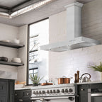 ZLINE 48 in. Wall Mount Range Hood Convertible Vent Stainless Steel 4-Speed LED Lighting (KE-48)