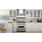 ZLINE 48 in Wall Mount Range Hood Convertible Vent Stainless Steel Crown Molding 587CRN-48