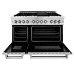 ZLINE Appliance Package - 48 In. Dual Fuel Range, 700CFM Range Hood, Microwave Oven, 3KP-RARHC48-MO