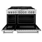 ZLINE Appliance Package - 48 in. Dual Fuel Range, 48 in. Range Hood, 2KP-RARH48