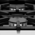 ZLINE 60 in. Legacy Dual Fuel Range, 9 Burner Gas Cooktop, Double Electric Convection Ovens, 7.4 cu. ft., Satin Stainless Steel with Black Matte Doors (RAS-BLM-60)