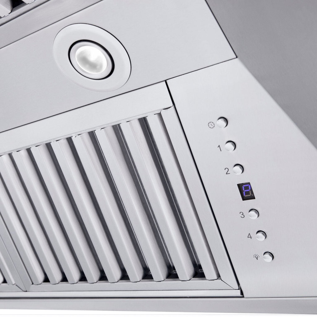 ZLINE 60 in. Wall Mount Range Hood Convertible Stainless Steel Crown Molding 597CRN-60
