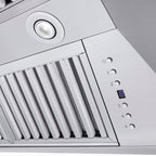ZLINE 60 in. Wall Mount Range Hood Convertible Stainless Steel Crown Molding 597CRN-60