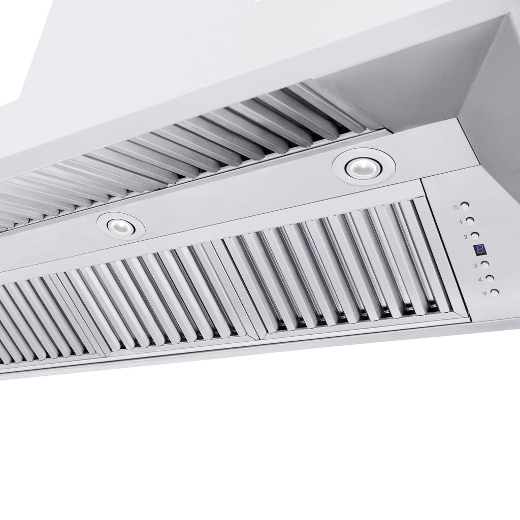 ZLINE 60 in. Wall Mount Range Hood Convertible Stainless Steel Crown Molding 597CRN-60