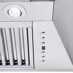 ZLINE 60 in. Wall Mount Range Hood Convertible Stainless Steel Crown Molding 597CRN-60