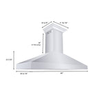ZLINE 60 in. Wall Mount Range Hood Convertible Stainless Steel Crown Molding 597CRN-60