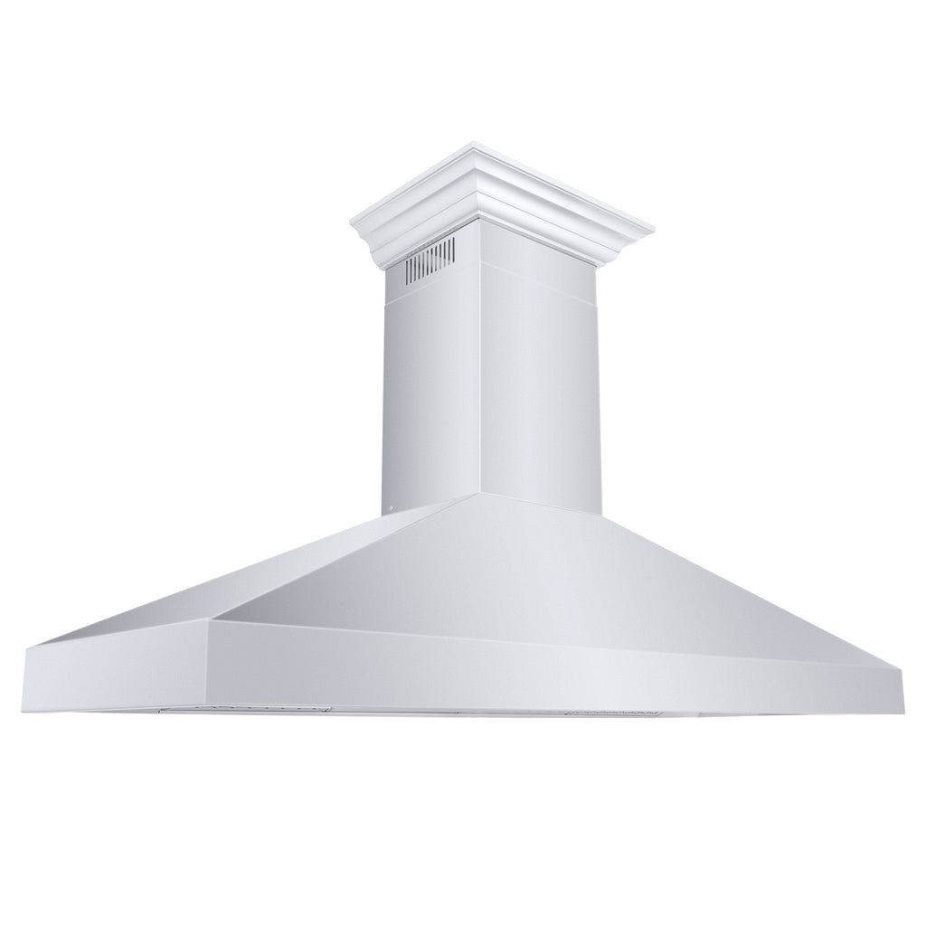 ZLINE 60 in. Wall Mount Range Hood Convertible Stainless Steel Crown Molding 597CRN-60