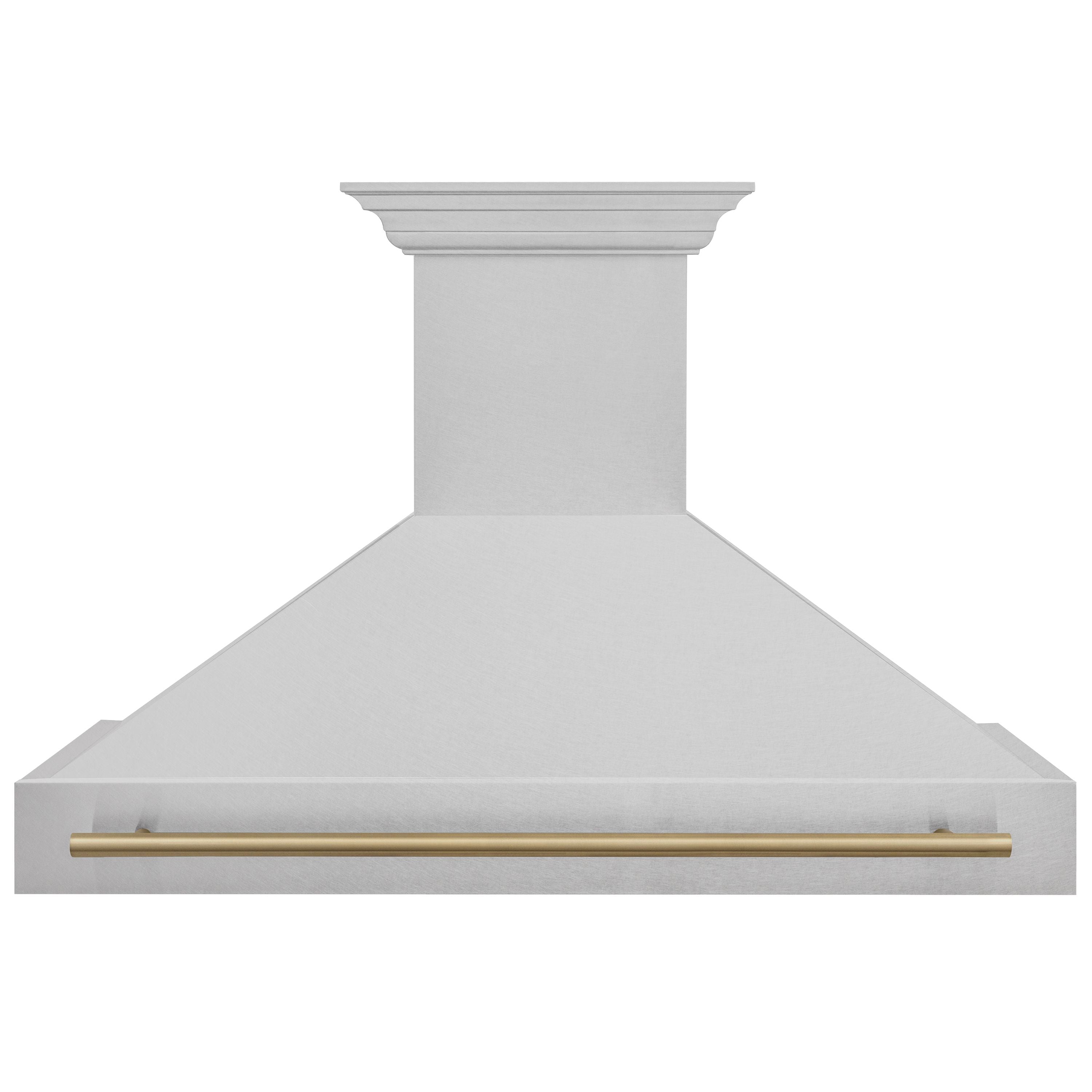 ZLINE Autograph Package - 48 In. Gas Range and Range Hood in Satin Stainless Steel with Champagne Bronze Accents, 2AKPR-RGSRH48-CB
