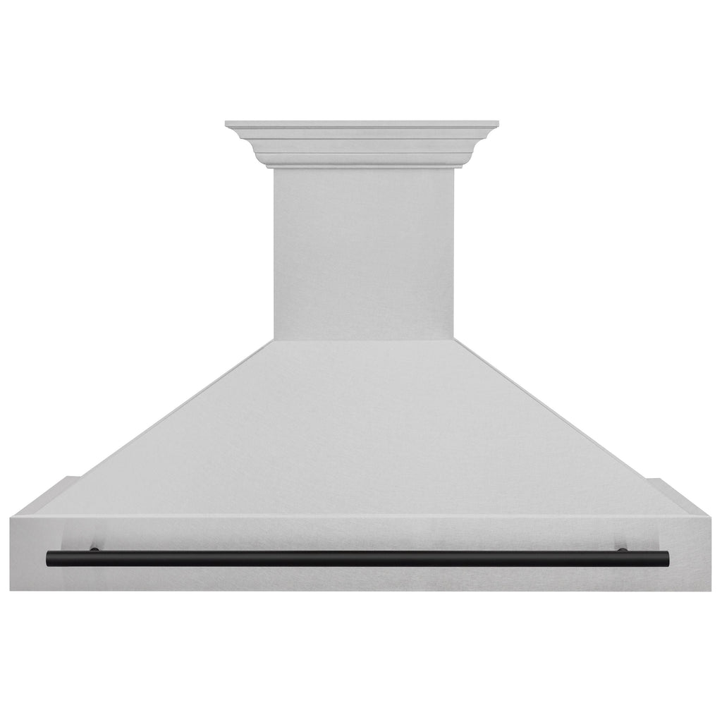 ZLINE Autograph Package - 48 In. Dual Fuel Range and Range Hood in Satin Stainless Steel with Matte Black Accents, 2AKPR-RASRH48-MB
