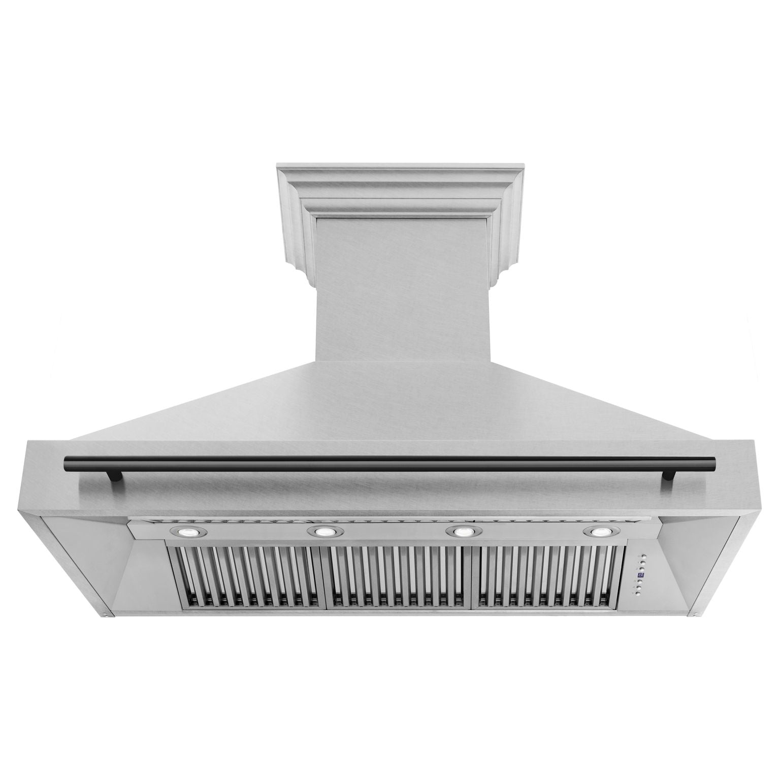 ZLINE Autograph Package - 48 In. Dual Fuel Range and Range Hood in Satin Stainless Steel with Matte Black Accents, 2AKPR-RASRH48-MB