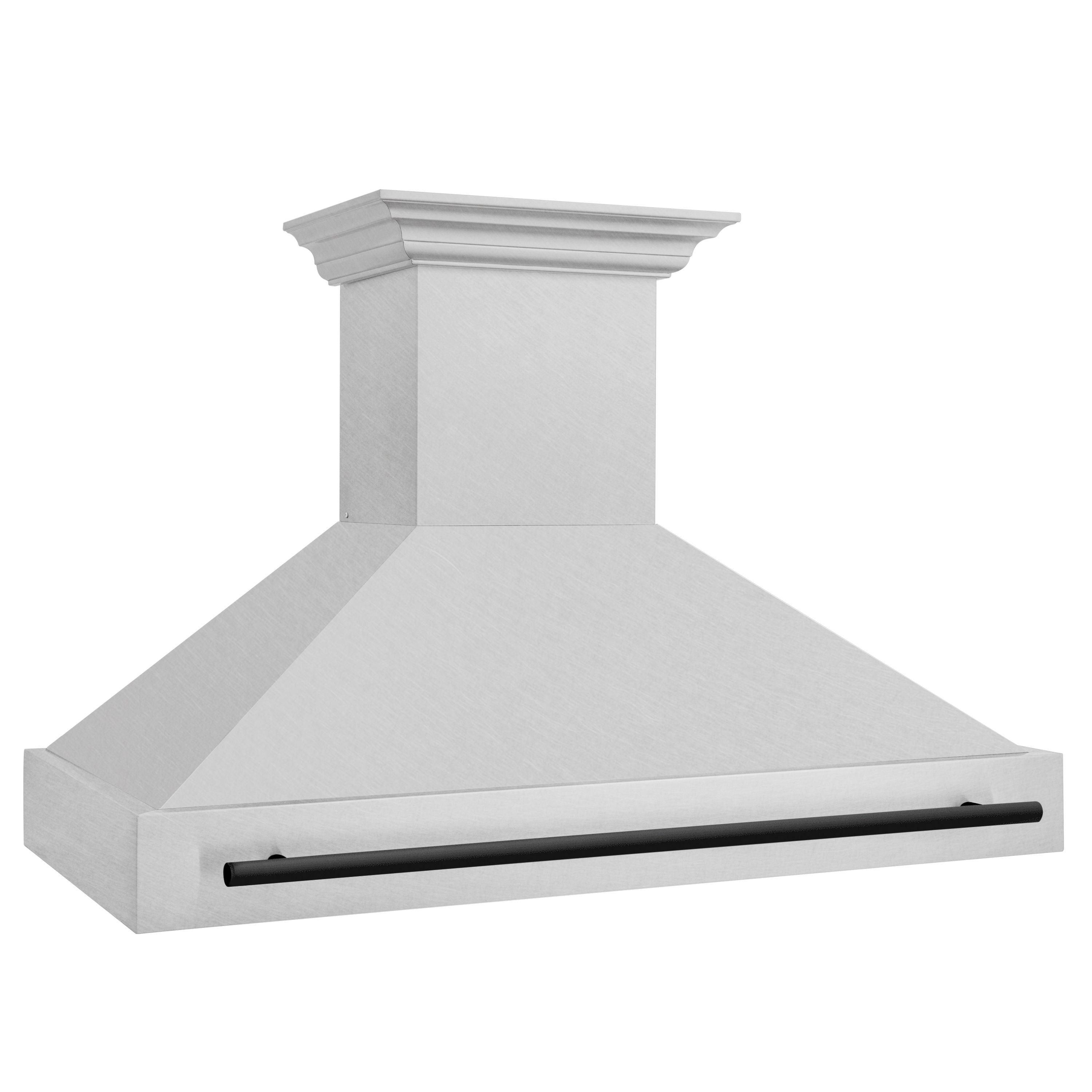 ZLINE Autograph Package - 48 In. Dual Fuel Range and Range Hood in Satin Stainless Steel with Matte Black Accents, 2AKPR-RASRH48-MB