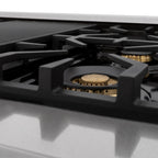 ZLINE Autograph Package - 48" Dual Fuel Range, Range Hood in Satin Stainless Steel, White Matte Door, Bronze Accents