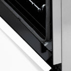 ZLINE Autograph Edition 48 in. 6.0 cu. ft. Legacy Dual Fuel Range with 7 Burner Gas Cooktop and Double Electric Ovens in Satin Stainless Steel with White Matte Doors and Champagne Bronze Accents (RASZ-WM-48-CB)
