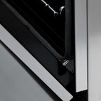 ZLINE Autograph 30 in. 4.0 cu. ft. Dual Fuel Range with Gas Cooktop and Electric Convection Oven in Stainless Steel with Black Matte Accents (RAZ-30-MB)