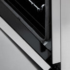ZLINE Autograph 30 in. Legacy Dual Fuel Range, 4.0 cu. ft., 4 Burner Gas Cooktop, Electric Convection Oven, Satin Stainless Steel with Polished Gold Accents (RASZ-SN-30-G)