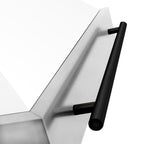 ZLINE 36 in Wall Mount Range Hood Satin Stainless Steel White Matte Shell 700 CFM Matte Black Handle (8654SNZ-WM36-MB)