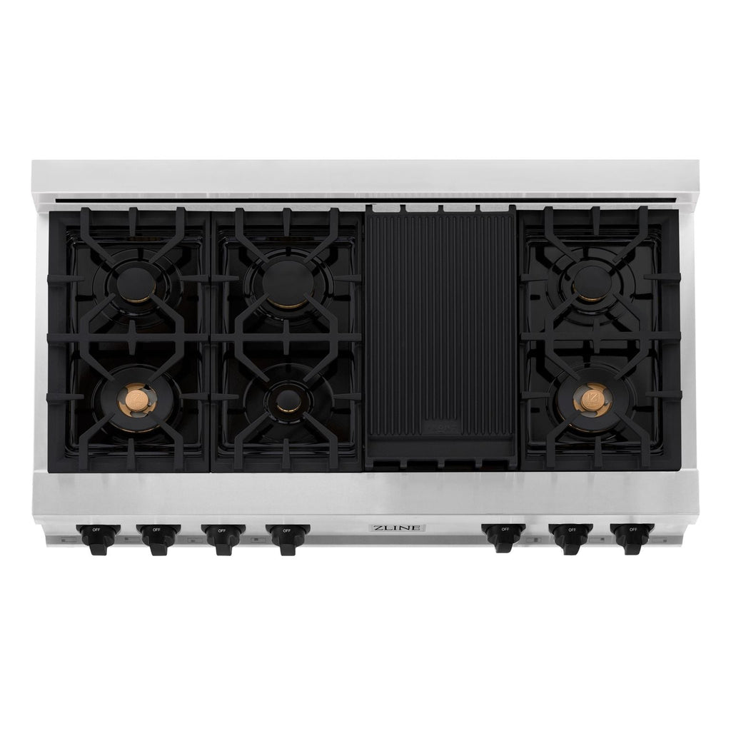 ZLINE Autograph Matte Black Package - 48" Rangetop, 48" Range Hood, Dishwasher, Refrigerator, Microwave Oven, Wall Oven