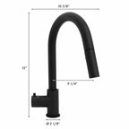 ZLINE Gemini Touchless Kitchen Faucet in Matte Black, GEM-KFS-MB