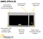 ZLINE Appliance Package - 30 in. Dual Fuel Range, Over-the-Range Microwave, Refrigerator, 3KPR-RAOTRH30