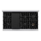 ZLINE 48 in. 6.7 cu. ft. Classic Dual Fuel Range with Double Oven and 8 Burners in Stainless Steel with Black Matte Doors (CDR-BLM-48)
