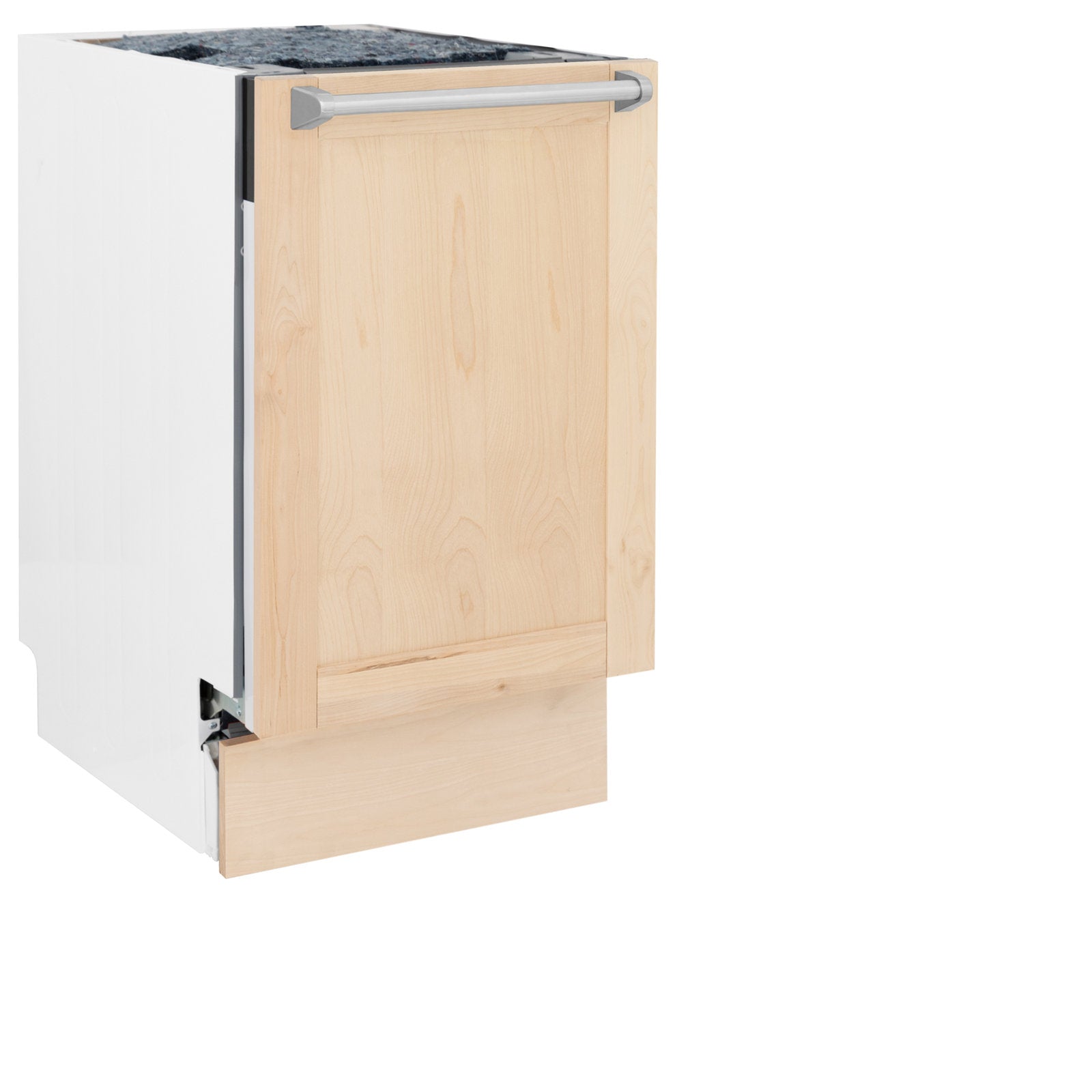 ZLINE 24" Tallac Series Built-In Dishwasher in Unfinished Wood With Stainless Steel Handles, DWV-UF-24
