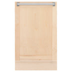 ZLINE 24" Tallac Series Built-In Dishwasher in Unfinished Wood With Stainless Steel Handles, DWV-UF-24