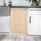 ZLINE 18" Tallac Series Built-In Dishwasher in Unfinished Wood with Stainless Steel Handles, DWV-UF-18