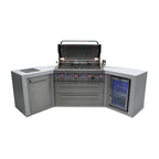 Mont Alpi 805 Deluxe Island Grill with 45 Degree Corners and Fridge Cabinet, MAi805-D45FC