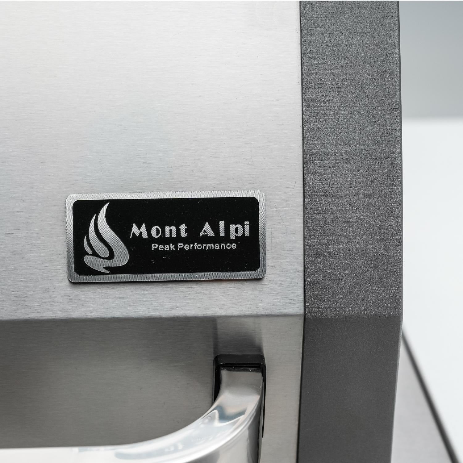 Mont Alpi 805 Deluxe Island Grill with 45 Degree Corners and Fridge Cabinet, MAi805-D45FC