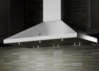 ZLINE 36 in. Wall Mount Range Hood Convertible Vent Stainless Steel with Crown Molding (KL2CRN-36)