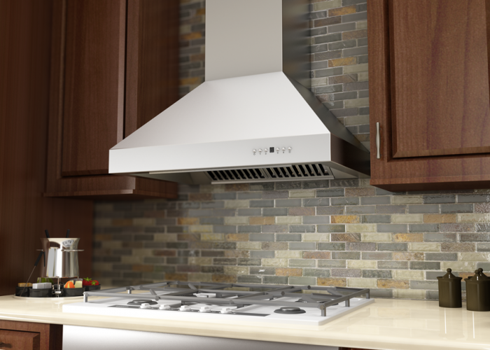 ZLINE 36 in. Wall Mount Range Hood Stainless Steel Remote Dual Blower 697-RD-36