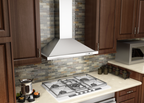 ZLINE 42 in. Wall Mount Range Hood Convertible Vent Stainless Steel Crown Molding KBCRN (KBCRN-42)